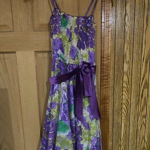 Purple Flower Dress- Medium